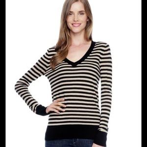 Splendid Striped VNeck Sweater